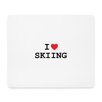 I love skiing - Mouse Pad (horizontal) - white - Front