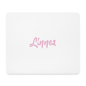 Linnea,nom,écriture manuscrite,rose,police - Tapis de souris (format paysage) - blanc - Devant