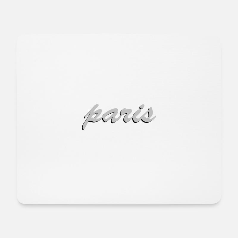 Paris Champ de Mars Vintage Script - Mousepad (Querformat) - Weiß