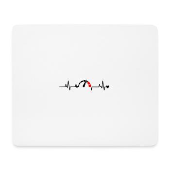 Roter Segmentbogen Logo Muster - Mousepad (Querformat) - Weiß - Vorne