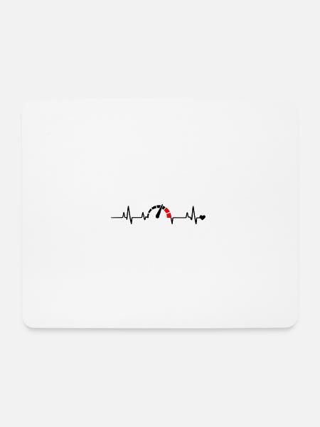 Roter Segmentbogen Logo Muster - Mousepad (Querformat) - Weiß