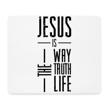 jesus weg wahrheit ewiges leben - Mousepad (Querformat) - Weiß - Vorne