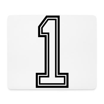 1 Zahl symbol - Mousepad (Querformat) - Weiß - Vorne