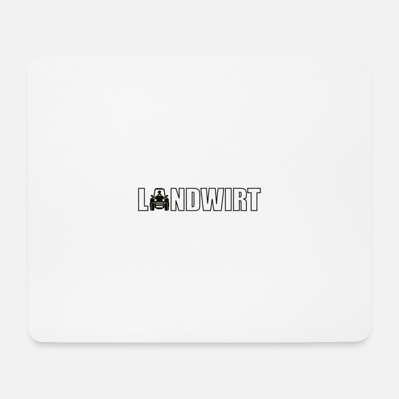 beruf landwirt traktor - Mousepad (Querformat) - Weiß