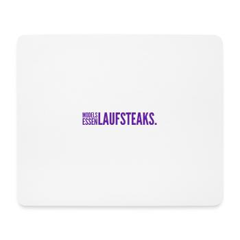 MODELS essen Lauf STEAKS +++ Funny and New Design! - Mousepad (Querformat) - Weiß - Vorne