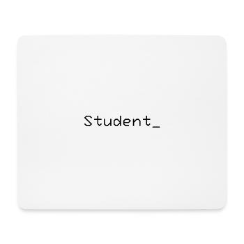 Student_ Logo Schwarz - Mousepad (Querformat) - Weiß - Vorne