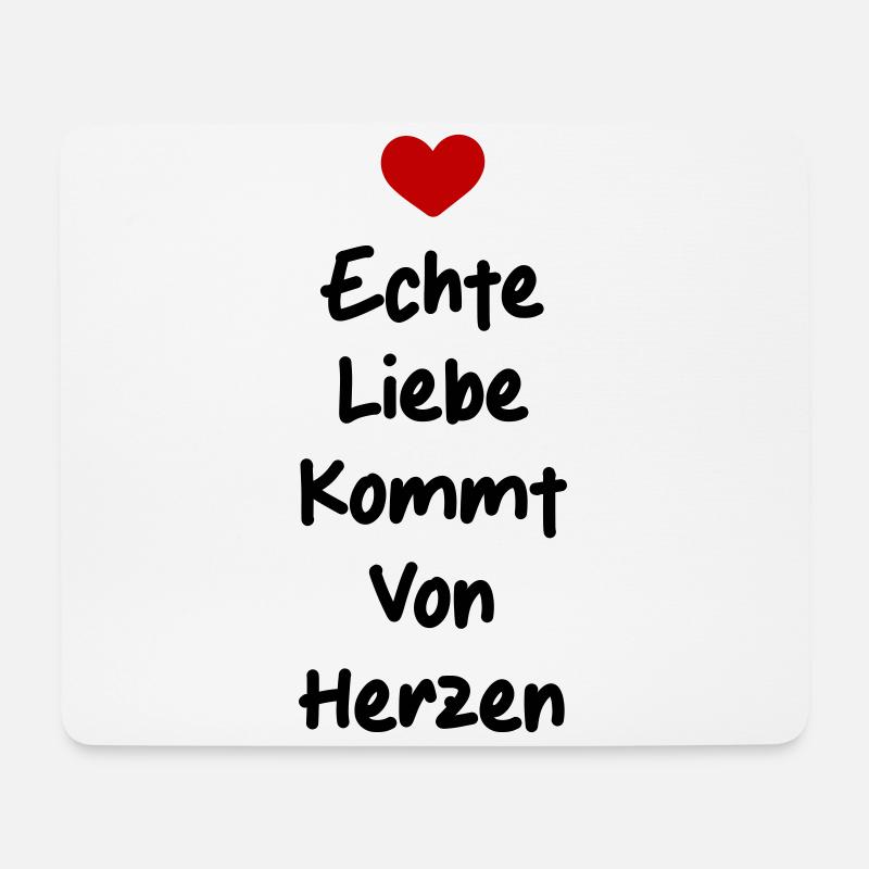 Liebe Spruch Valentinstag Herz - Mousepad (Querformat) - Weiß