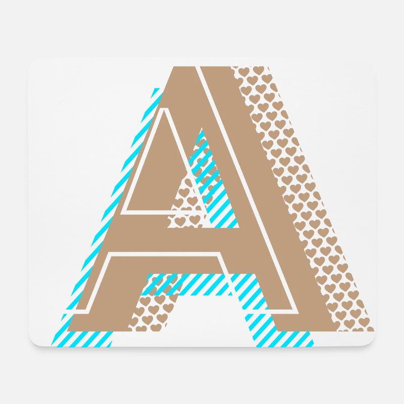 A - hipper Buchstabe - Mousepad (Querformat) - Weiß
