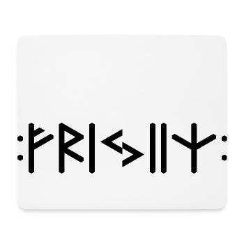 Friesian (s) "Frijiiz" germ. Tribe, text, QRF0 © - Mouse Pad (horizontal) - white - Front