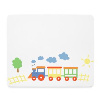 Zug Mit Waggons - Mousepad (Querformat) - Weiß - Vorne