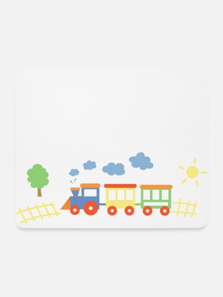 Train With Wagons - Mouse Pad (horizontal) - white