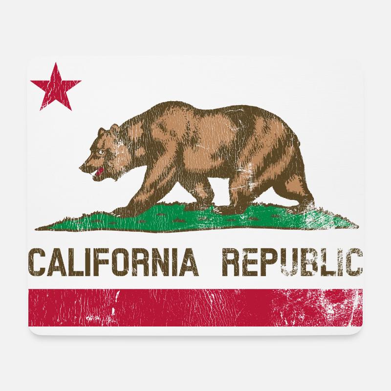 California Vintage Grunge - Mousepad (Querformat) - Weiß