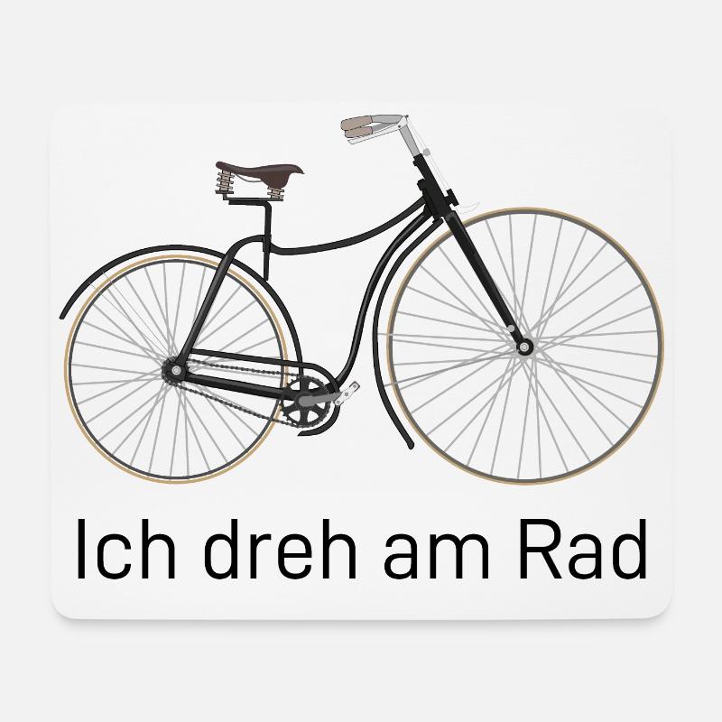 Ich dreh am Rad! - Mousepad (Querformat) - Weiß