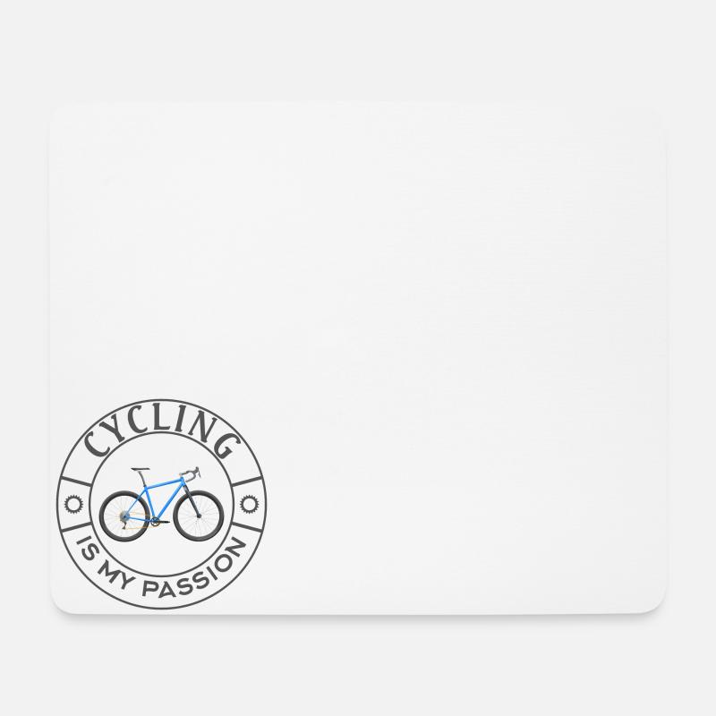 Passion Radfahren, Cycling - Mousepad (Querformat) - Weiß