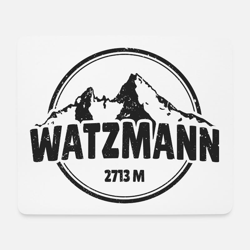 Watzmann Wandern Bergsteigen Alpen Bayern - Mousepad (Querformat) - Weiß