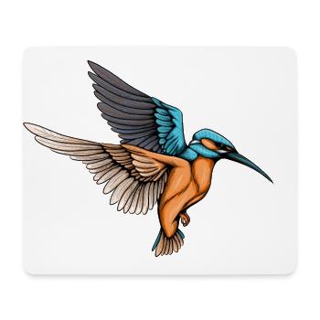 Eisvogel - Mousepad (Querformat) - Weiß - Vorne