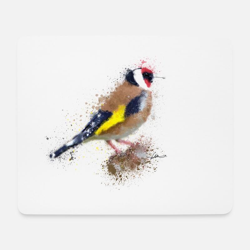 Aquarell Finch - Mousepad (Querformat) - Weiß