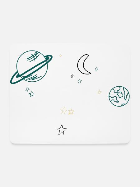 Planeten - Mousepad (Querformat) - Weiß