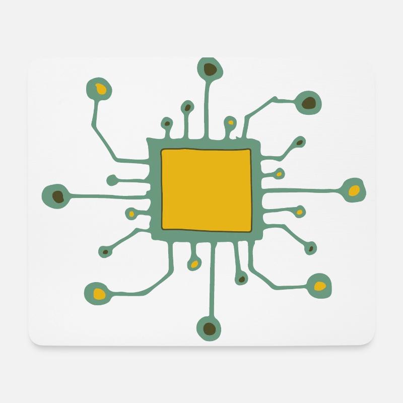 Chip Processor Color - Mousepad (Querformat) - Weiß