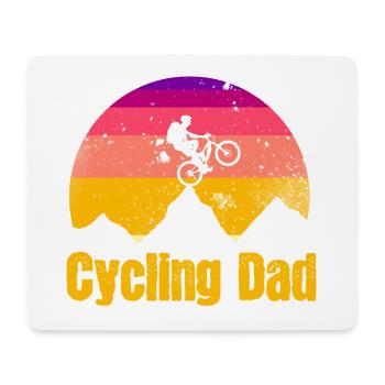 Cycling Dad - Tapis de souris (format paysage) - blanc - Devant
