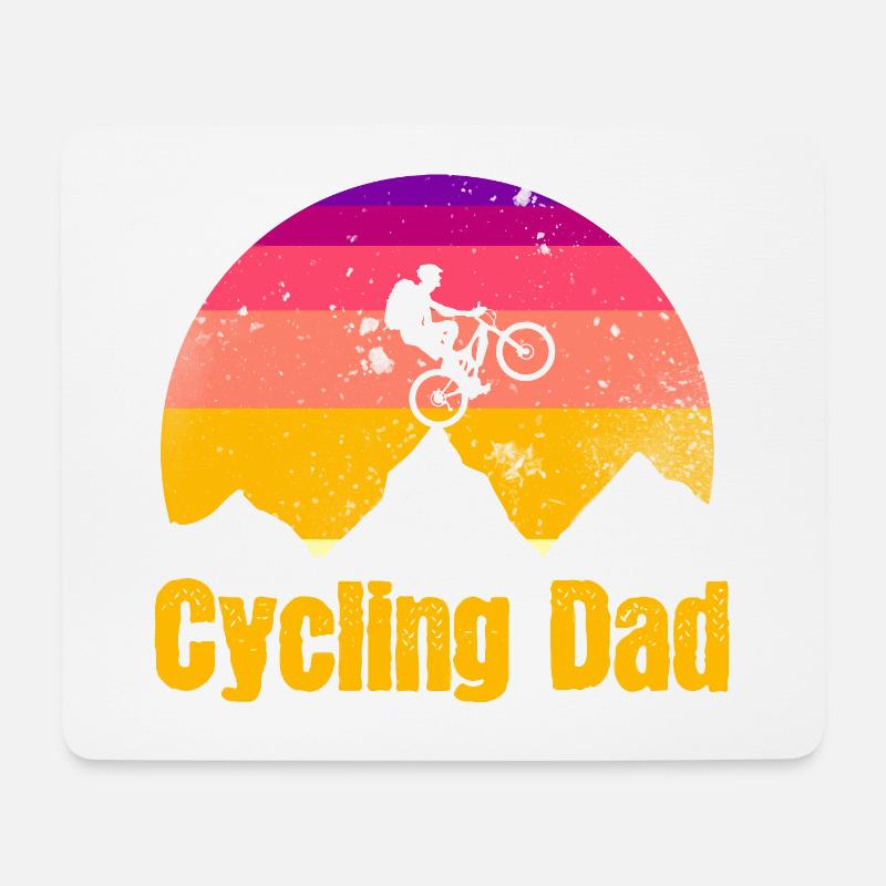 Cycling Dad - Mousepad (Querformat) - Weiß