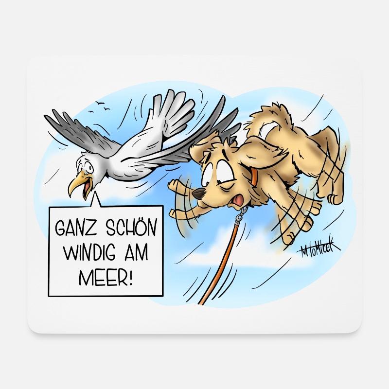 Hundewetter - Mousepad (Querformat) - Weiß