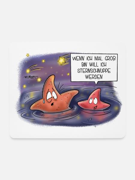 Sternschnuppe - Mousepad (Querformat) - Weiß