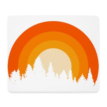 Retrowald Orange - Mousepad (Querformat) - Weiß - Vorne
