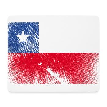 Chile Flag - Vintage Grunge - Mouse Pad (horizontal) - white - Front