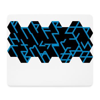 Quantum Runes Futhark 0 ©, linéaire, cellules,2-colorées - Tapis de souris (format paysage) - blanc - Devant