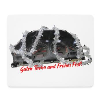 Guten Tacho und Frohes Fest! Gib' Gas! - Mousepad (Querformat) - Weiß - Vorne