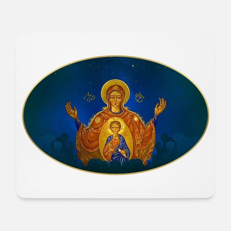 ORTHODOX ICONOGRAPHY - Mouse Pad (horizontal) - white