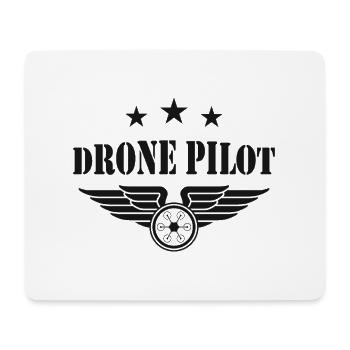 Drone Pilot - Drone Pilot Emblem Badge - Mouse Pad (horizontal) - white - Front