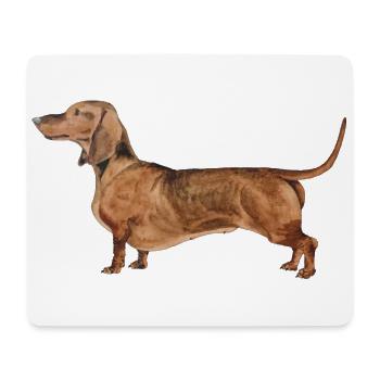 Teckel Shorthair Teckel Teckel - Tapis de souris (format paysage) - blanc - Devant
