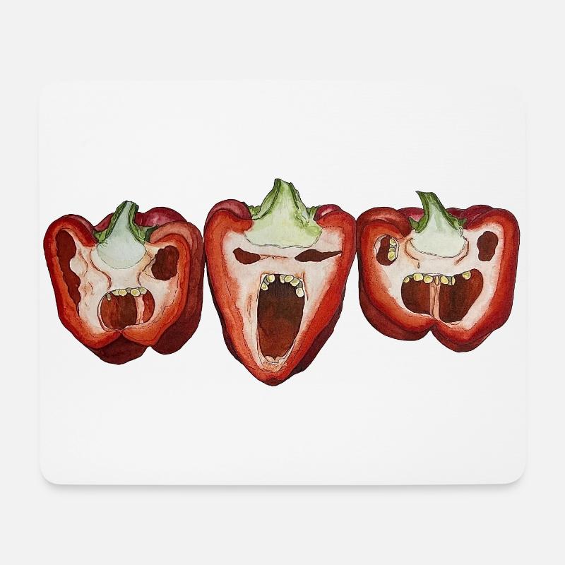 Monster Paprika kochen Hobbykoch spicy Kochspaß - Mousepad (Querformat) - Weiß