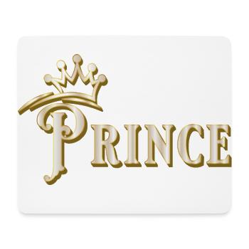 PRINCE SHRIFTZUG WEISS GOLD MIT KRONE - Mousepad (Querformat) - Weiß - Vorne