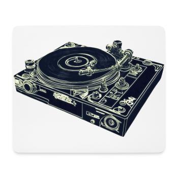 Graphique du logo de l’image de la platine - Tapis de souris (format paysage) - blanc - Devant