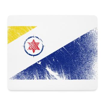 Bonaire Flag - Vintage Grunge - Mouse Pad (horizontal) - white - Front