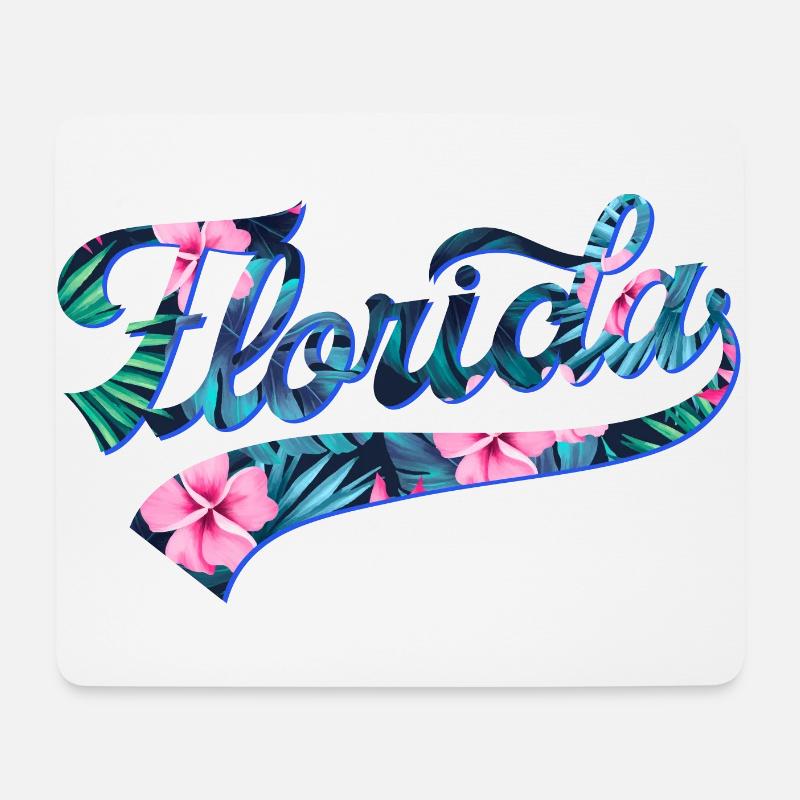 Florida Tropic Swoosh - Mousepad (Querformat) - Weiß