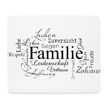FAMILLE - Tapis de souris (format paysage) - blanc - Devant