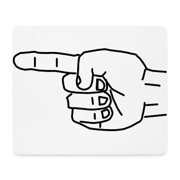 finger im with stupid imprint vector - Mouse Pad (horizontal) - white - Front