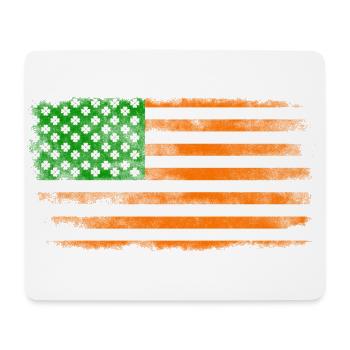 Irisch-amerikanische St. Patrick's Day-Flagge gewaschen - Mousepad (Querformat) - Weiß - Vorne
