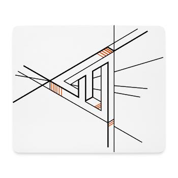centre Penrose - Tapis de souris (format paysage) - blanc - Devant