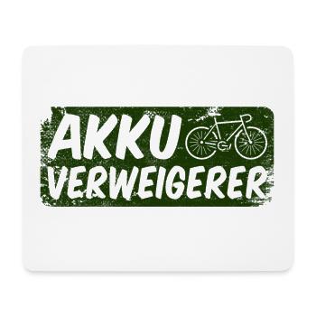 Akkuverweigerer Fahrradfahrer Radsportler - Mousepad (Querformat) - Weiß - Vorne