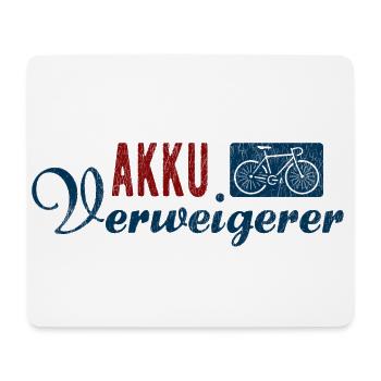 Akkuverweigerer Radsport - Echte Biker - Mousepad (Querformat) - Weiß - Vorne