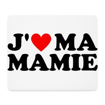 J' aime ma mamie cadeau grand-mère coeur rouge - Tapis de souris (format paysage) - blanc - Devant
