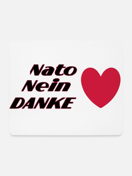 Nato Nein DANKE - Mousepad (Querformat) - Weiß