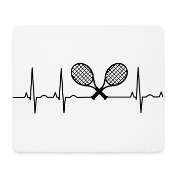Love Tennis ECG Tennis Raquette Hobby - Tapis de souris (format paysage) - blanc - Devant