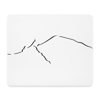 Chamonix Mont blanc Aiguille midi leewarddesign - Tapis de souris (format paysage) - blanc - Devant
