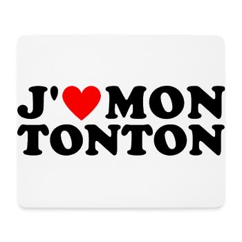 J' aime mon tonton cadeau oncle coeur rouge - Tapis de souris (format paysage) - blanc - Devant
